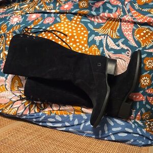 Born black knee high boots style Cotto suede